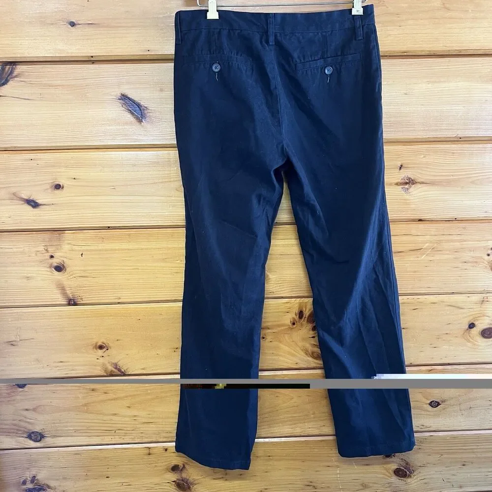 Old Navy Classic Loose Pants Mens Black Chino Cotton Casual Comfort 31x32
